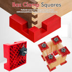 Right Angle Clamp for Woodworking Corner Joints, Square Clamp Tool with Adjustable Jaw for Frame Cabinet Furniture Assembly and DIY Wood Box Projects (Red, 2PCS)