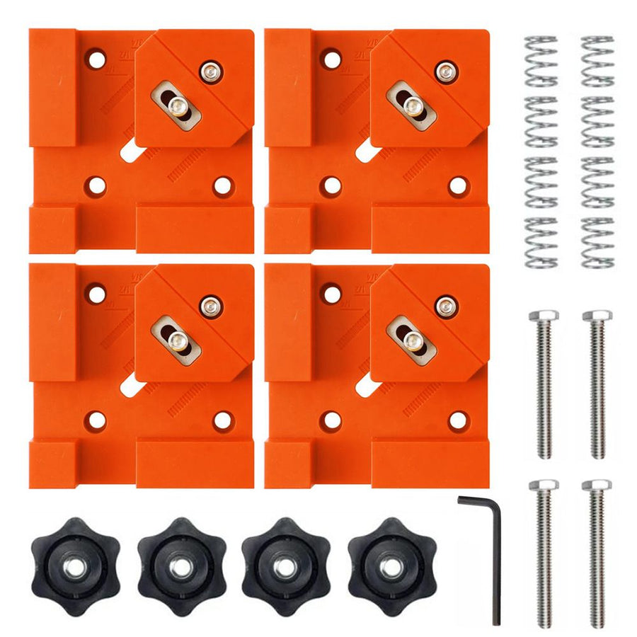 Right Angle Clamp for Woodworking Corner Joints, Square Clamp Tool with Adjustable Jaw for Frame Cabinet Furniture Assembly and DIY Wood Box Projects (Red, 2PCS)
