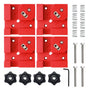 Right Angle Clamp for Woodworking Corner Joints, Square Clamp Tool with Adjustable Jaw for Frame Cabinet Furniture Assembly and DIY Wood Box Projects (Red, 4PCS)