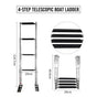 Telescoping Marine Ladder with 316 Stainless Steel Frame and Anti-Slip Steps for Boats, Yachts, Docks, and Watercraft Boarding (4-Step)