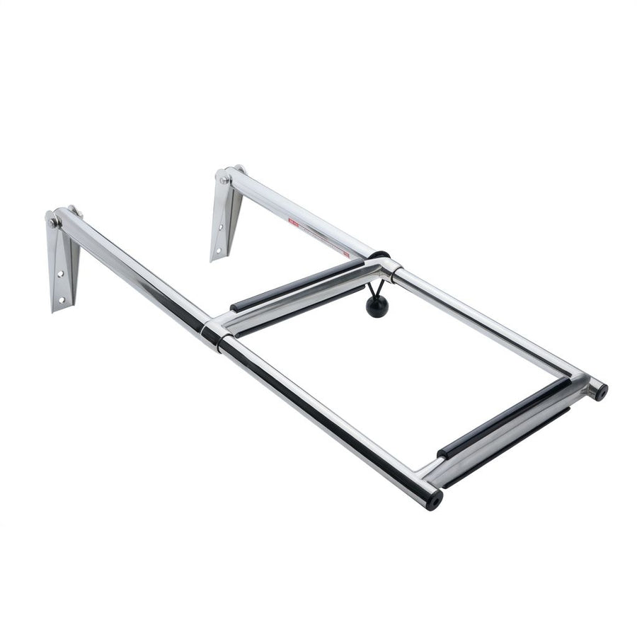 Telescoping Marine Ladder with 316 Stainless Steel Frame and Anti-Slip Steps for Boats, Yachts, Docks, and Watercraft Boarding (4-Step)