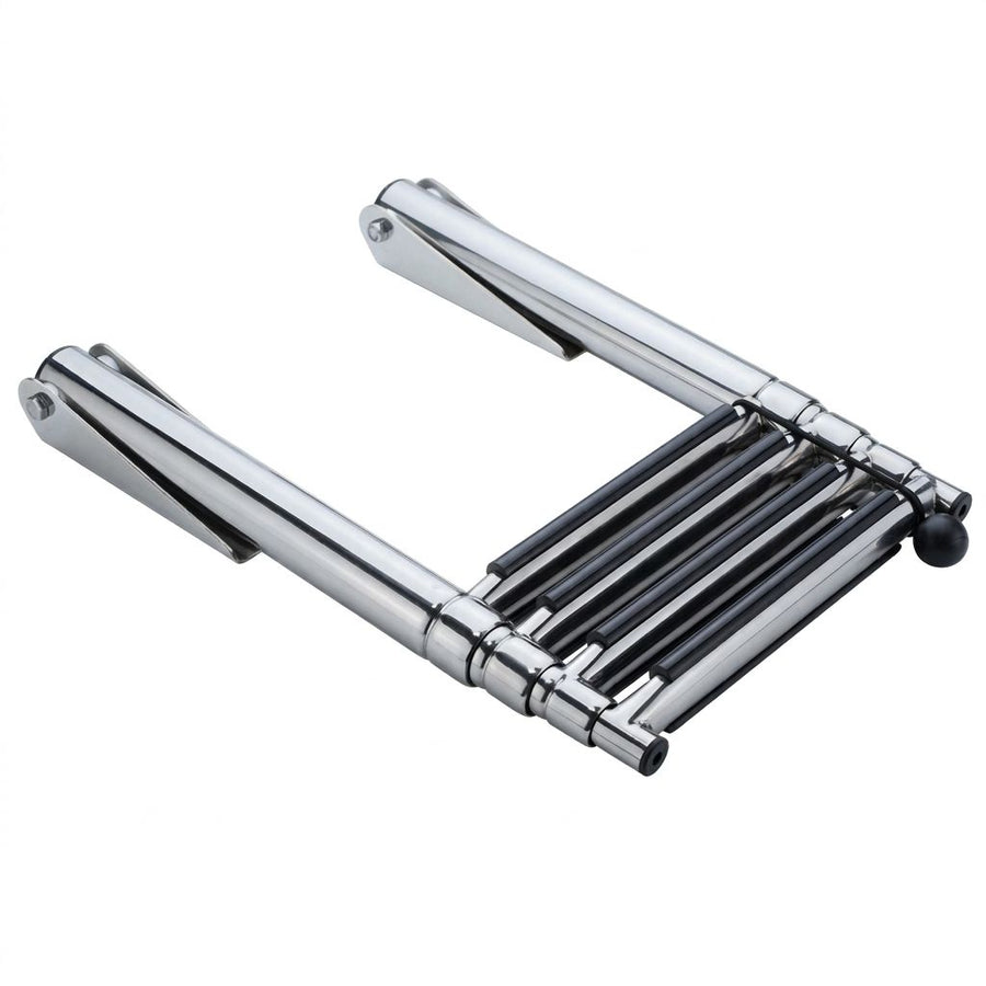 Telescoping Marine Ladder with 316 Stainless Steel Frame and Anti-Slip Steps for Boats, Yachts, Docks, and Watercraft Boarding (4-Step)