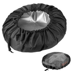 Weatherproof Robot Mower Cover with Drawstring Closure, UV-Resistant Oxford Fabric Protective Shell for Outdoor Storage, Fits Most Automatic Lawn Mowers with Zippered Carry Bag for Convenient Storage (600D(44.5"×39.4"))