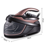 Split-Type Electric Steam Iron with Ceramic Soleplate and 1.5L Water Tank for Home Garment Steaming and Vertical Ironing of Silk Wool and Delicate Fabrics (RoseGold)