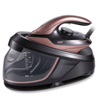 Split-Type Electric Steam Iron with Ceramic Soleplate and 1.5L Water Tank for Home Garment Steaming and Vertical Ironing of Silk Wool and Delicate Fabrics (RoseGold)