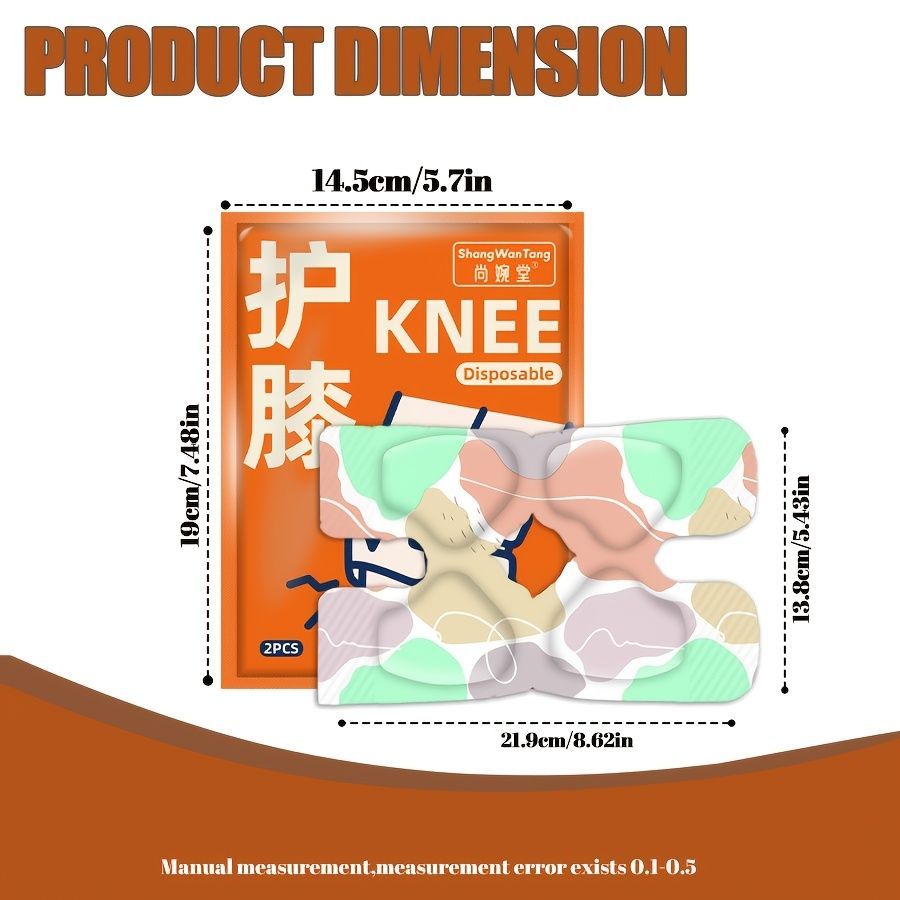 Unisex Knee Heating Patches Disposable Knee Patches 6-Hour Warmth Patches - White - Size 24PCS