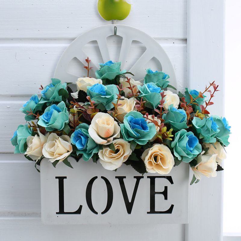 Artificial Sunflowers Wall Hanging Flowers Simulation Flower Basket Living Room - Multi-color - Size 3