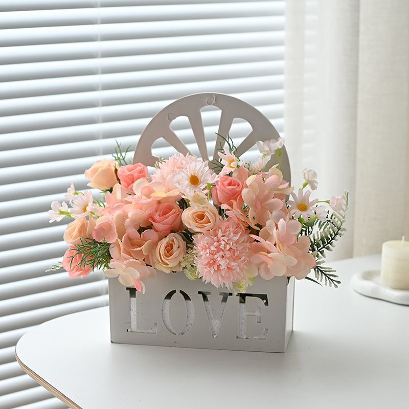 Artificial Sunflowers Wall Hanging Flowers Simulation Flower Basket Living Room - Multi-color - Size 4