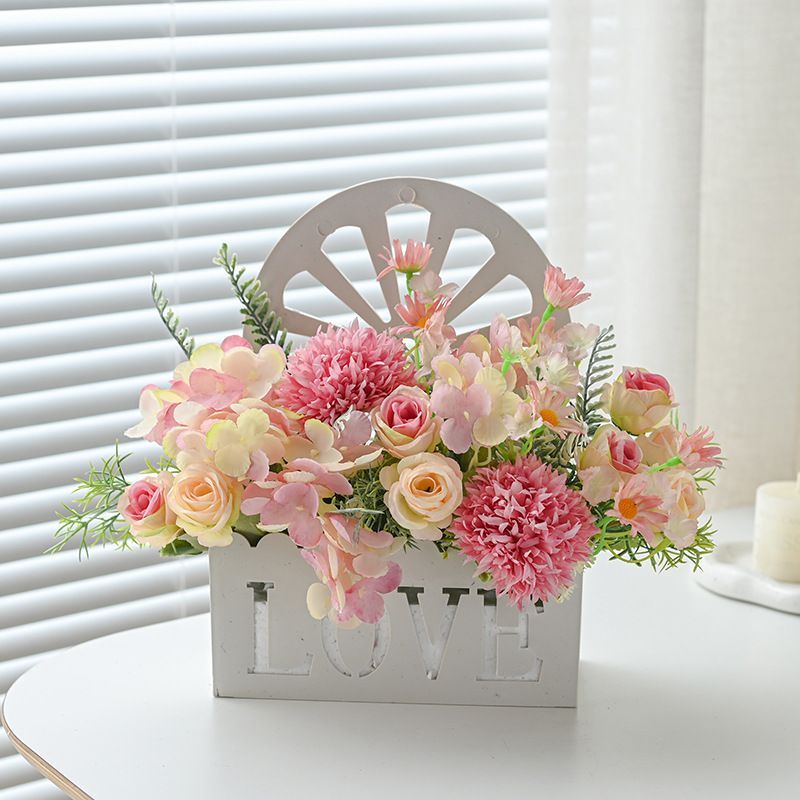 Artificial Sunflowers Wall Hanging Flowers Simulation Flower Basket Living Room - Multi-color - Size 4