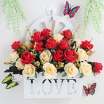 Artificial Sunflowers Wall Hanging Flowers Simulation Flower Basket Living Room - Multi-color - Size 8