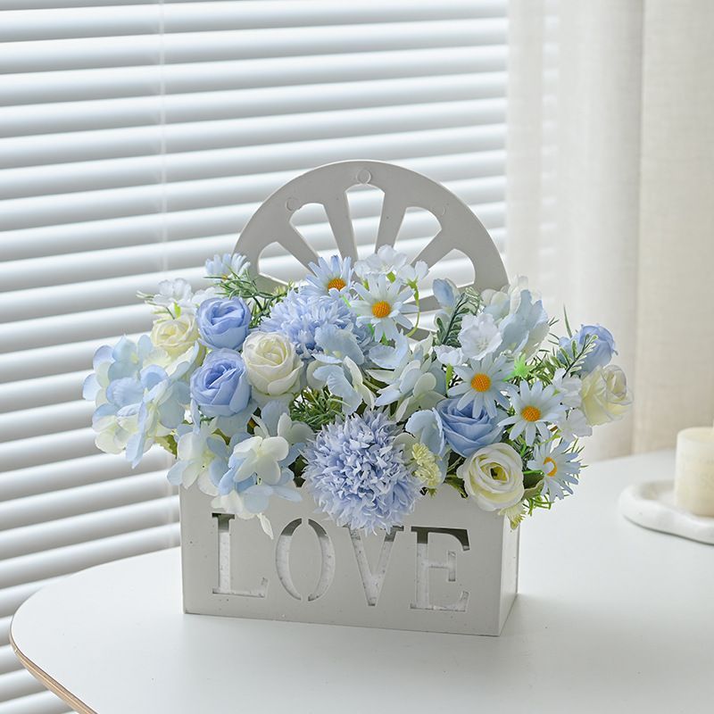 Artificial Sunflowers Wall Hanging Flowers Simulation Flower Basket Living Room - Multi-color - Size 8