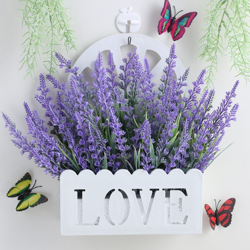 Artificial Sunflowers Wall Hanging Flowers Simulation Flower Basket Living Room - Multi-color - Size 14