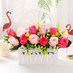 Artificial Sunflowers Wall Hanging Flowers Simulation Flower Basket Living Room - Multi-color - Size 15