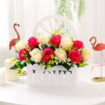 Artificial Sunflowers Wall Hanging Flowers Simulation Flower Basket Living Room - Multi-color - Size 15