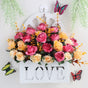Artificial Sunflowers Wall Hanging Flowers Simulation Flower Basket Living Room - Multi-color - Size 18
