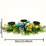 Artificial Flower Centerpiece Candle Holder Lavender Decor Eucalyptus - Green - Size 40-23