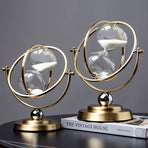 White Black Rotating Hourglass Clock Home Decor Time-Keeping Device High-Quality Materials