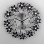 Black Blue Floral Wall Clock Crystal Wall Clock Silent Wall Clock Home Decor Clock Elegant