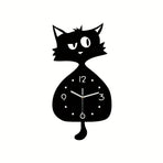 Black Gray Cat Wall Clock Unique Home Decor Silent Wall Clock Cat Decor Australia Modern