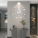 Silver Gold Silver Dandelion Wall Clock Home Decor Clock Modern Wall Clock High-Quality Clock