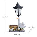 Resin Hummingbird Solar Lamp Outdoor Garden Sculpture Couple Hummingbird - Multi-color - Size 36