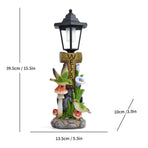 Resin Hummingbird Solar Lamp Outdoor Garden Sculpture Couple Hummingbird - Multi-color - Size 36
