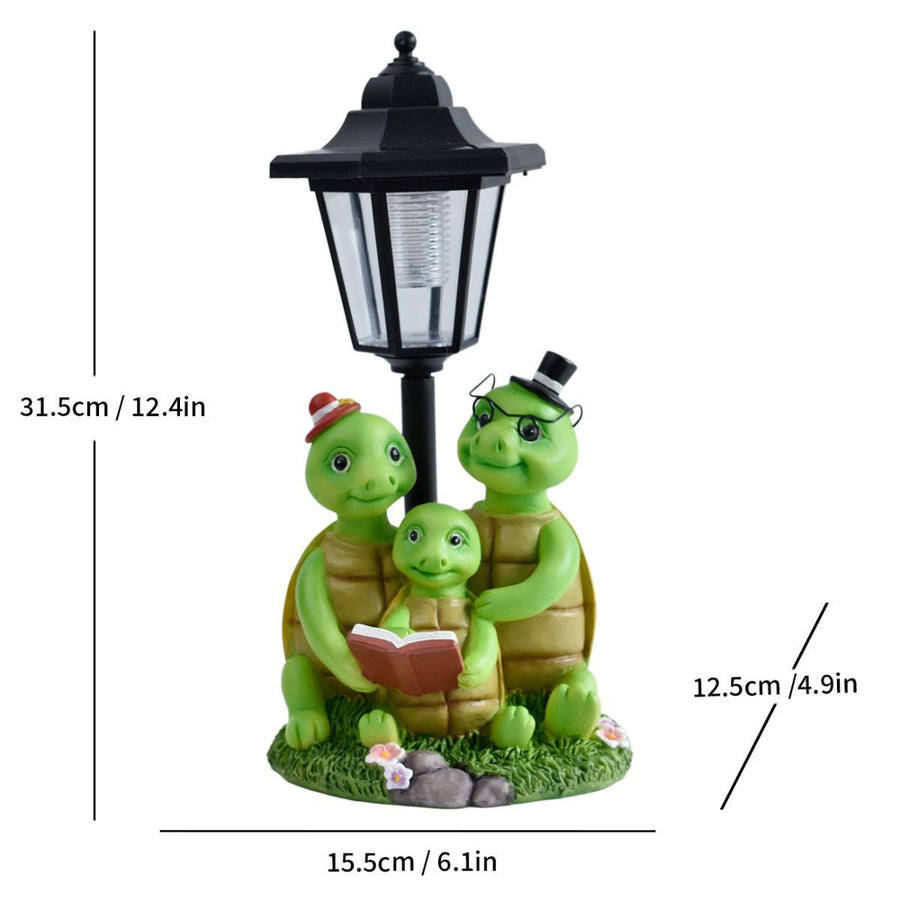 Resin Hummingbird Solar Lamp Outdoor Garden Sculpture Couple Hummingbird - Multi-color - Size 36
