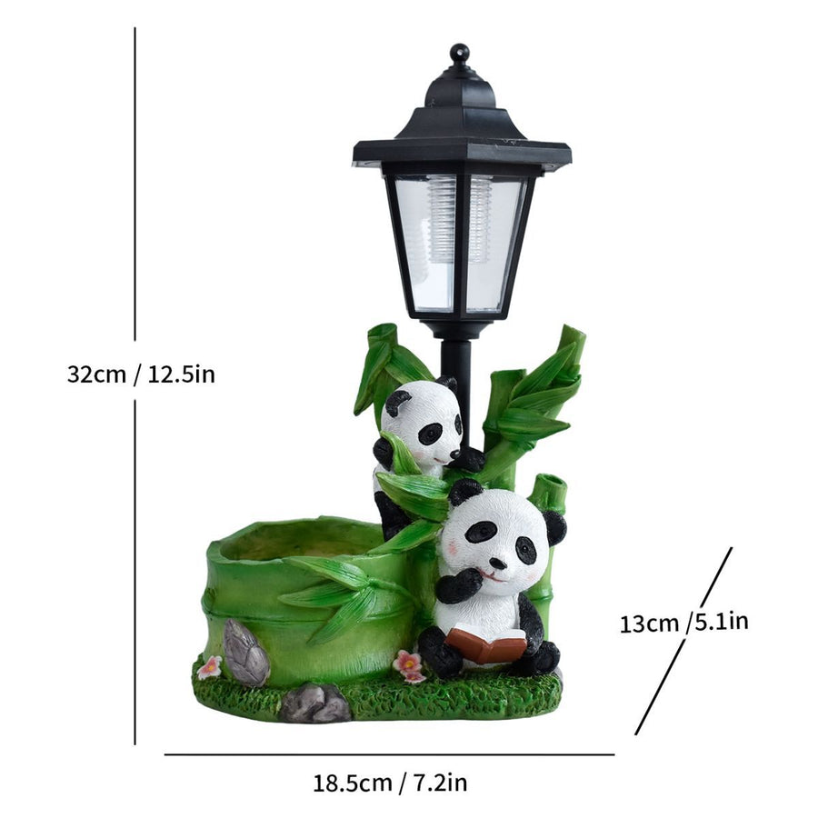 Resin Hummingbird Solar Lamp Outdoor Garden Sculpture Couple Hummingbird - Multi-color - Size 43