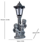 Resin Hummingbird Solar Lamp Outdoor Garden Sculpture Couple Hummingbird - Multi-color - Size 45