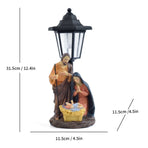 Resin Hummingbird Solar Lamp Outdoor Garden Sculpture Couple Hummingbird - Multi-color - Size 45