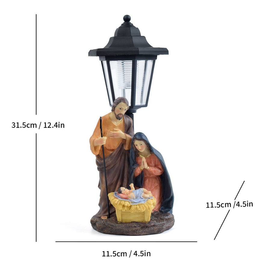 Resin Hummingbird Solar Lamp Outdoor Garden Sculpture Couple Hummingbird - Multi-color - Size 46