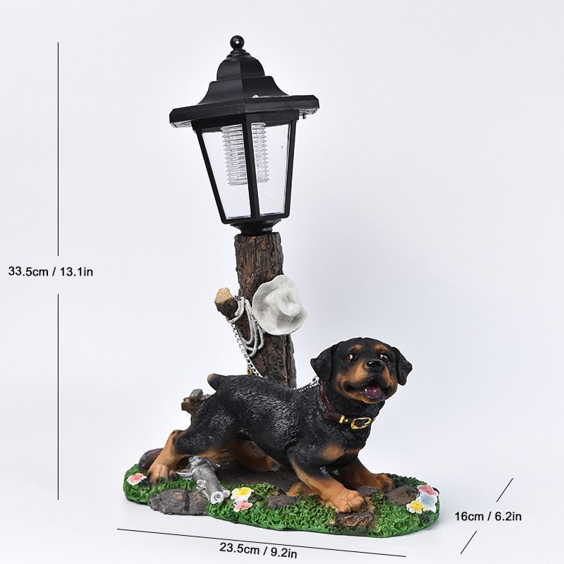 Resin Hummingbird Solar Lamp Outdoor Garden Sculpture Couple Hummingbird - Multi-color - Size 10