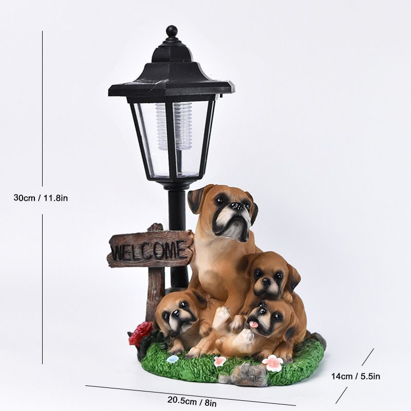 Resin Hummingbird Solar Lamp Outdoor Garden Sculpture Couple Hummingbird - Multi-color - Size 10