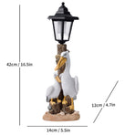 Resin Hummingbird Solar Lamp Outdoor Garden Sculpture Couple Hummingbird - Multi-color - Size 21