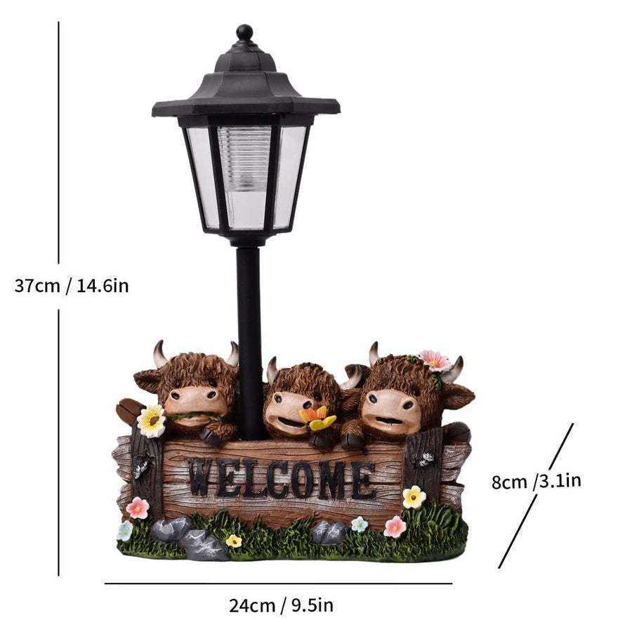 Resin Hummingbird Solar Lamp Outdoor Garden Sculpture Couple Hummingbird - Multi-color - Size 21