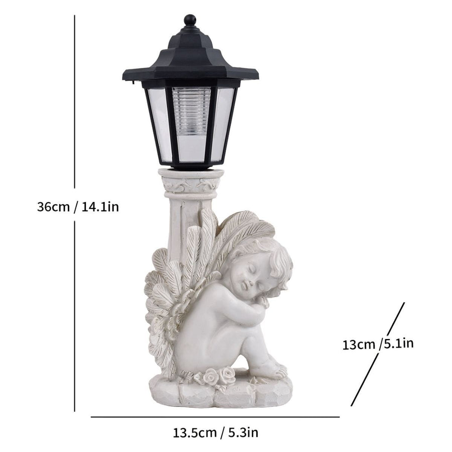 Resin Hummingbird Solar Lamp Outdoor Garden Sculpture Couple Hummingbird - Multi-color - Size 22