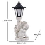 Resin Hummingbird Solar Lamp Outdoor Garden Sculpture Couple Hummingbird - Multi-color - Size 24