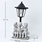 Resin Hummingbird Solar Lamp Outdoor Garden Sculpture Couple Hummingbird - Multi-color - Size 26