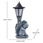 Resin Hummingbird Solar Lamp Outdoor Garden Sculpture Couple Hummingbird - Multi-color - Size 27