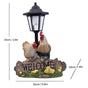 Resin Hummingbird Solar Lamp Outdoor Garden Sculpture Couple Hummingbird - Multi-color - Size 29