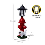 Resin Hummingbird Solar Lamp Outdoor Garden Sculpture Couple Hummingbird - Multi-color - Size 29