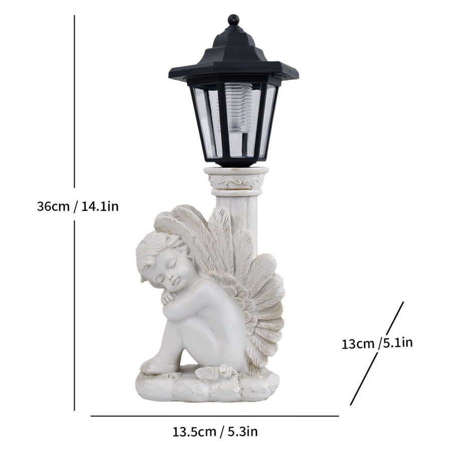 Resin Hummingbird Solar Lamp Outdoor Garden Sculpture Couple Hummingbird - Multi-color - Size 29