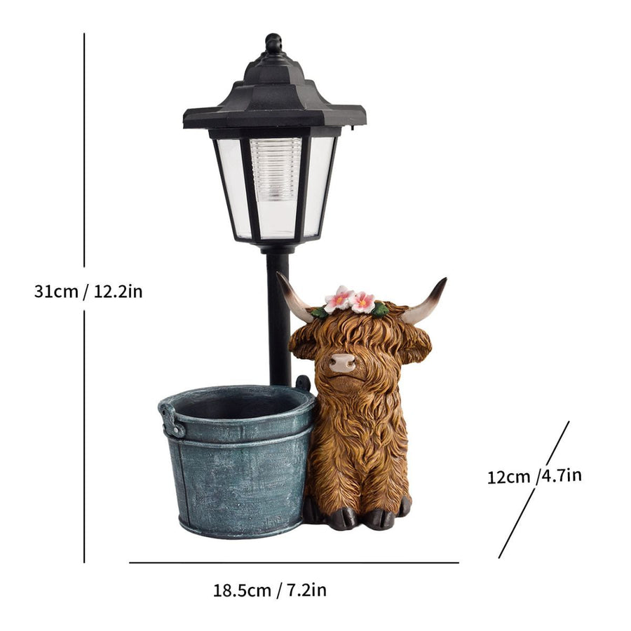 Resin Hummingbird Solar Lamp Outdoor Garden Sculpture Couple Hummingbird - Multi-color - Size 29