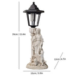 Resin Hummingbird Solar Lamp Outdoor Garden Sculpture Couple Hummingbird - Multi-color - Size 30