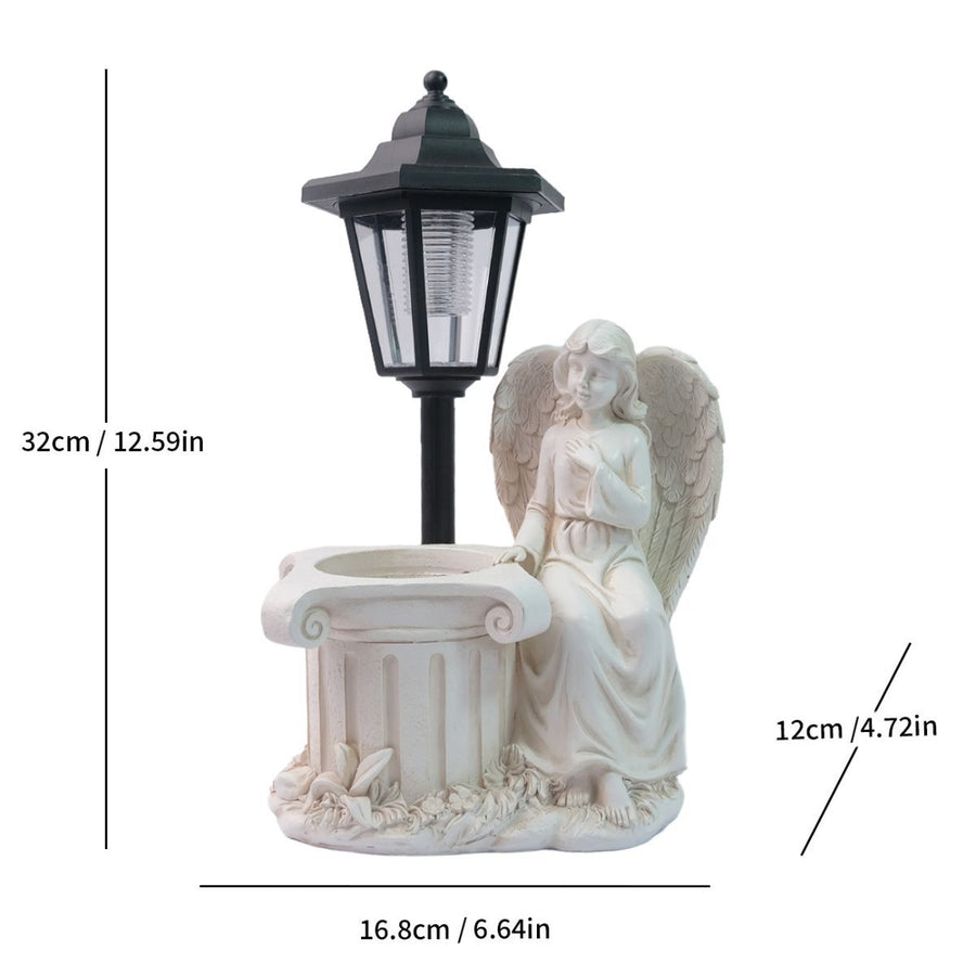 Resin Hummingbird Solar Lamp Outdoor Garden Sculpture Couple Hummingbird - Multi-color - Size 49