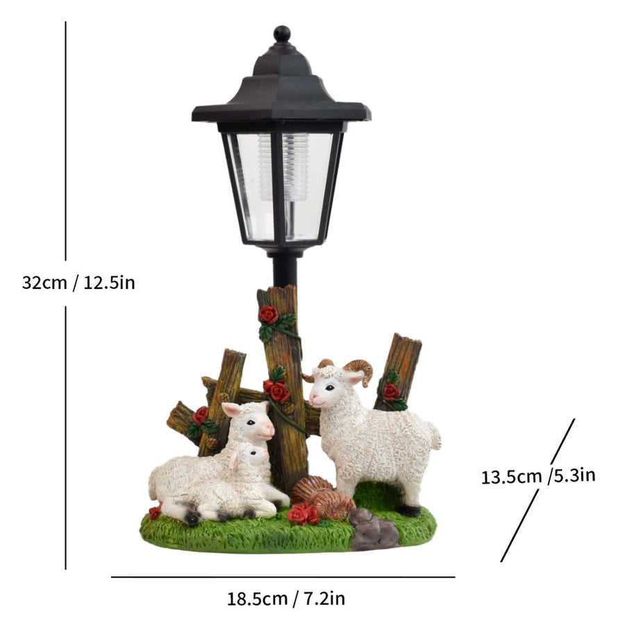 Resin Hummingbird Solar Lamp Outdoor Garden Sculpture Couple Hummingbird - Multi-color - Size 50