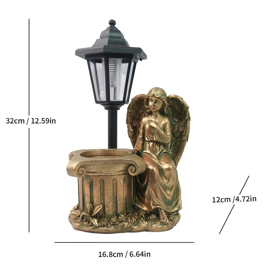 Resin Hummingbird Solar Lamp Outdoor Garden Sculpture Couple Hummingbird - Multi-color - Size 50