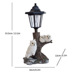 Resin Hummingbird Solar Lamp Outdoor Garden Sculpture Couple Hummingbird - Multi-color - Size 51