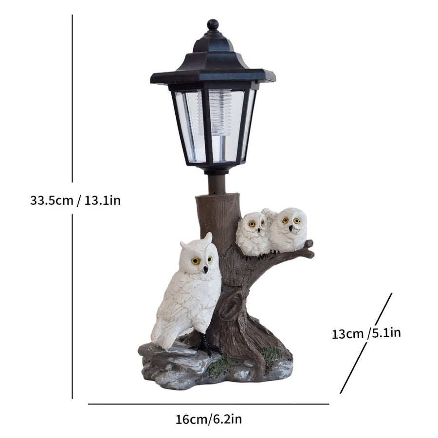 Resin Hummingbird Solar Lamp Outdoor Garden Sculpture Couple Hummingbird - Multi-color - Size 51