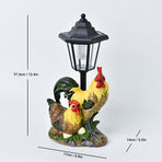 Resin Hummingbird Solar Lamp Outdoor Garden Sculpture Couple Hummingbird - Multi-color - Size 55